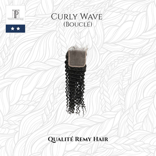 Closure Curly Wave (Bouclé) - Qualité Remy Hair cheveux brésiliens vierges